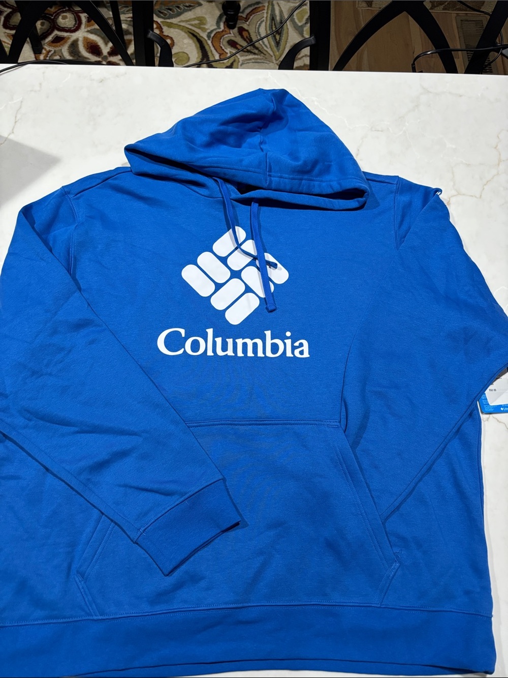 Columbia Men's Blue Logo Hoodie Sweatshirt Size XXL